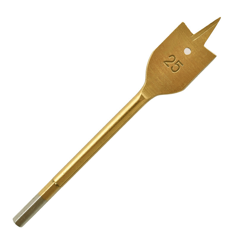 1/4" Hex Shank Tin-Coated Wood Spade Drills Wood Flat Drill Bits (SED-TFD-HS)