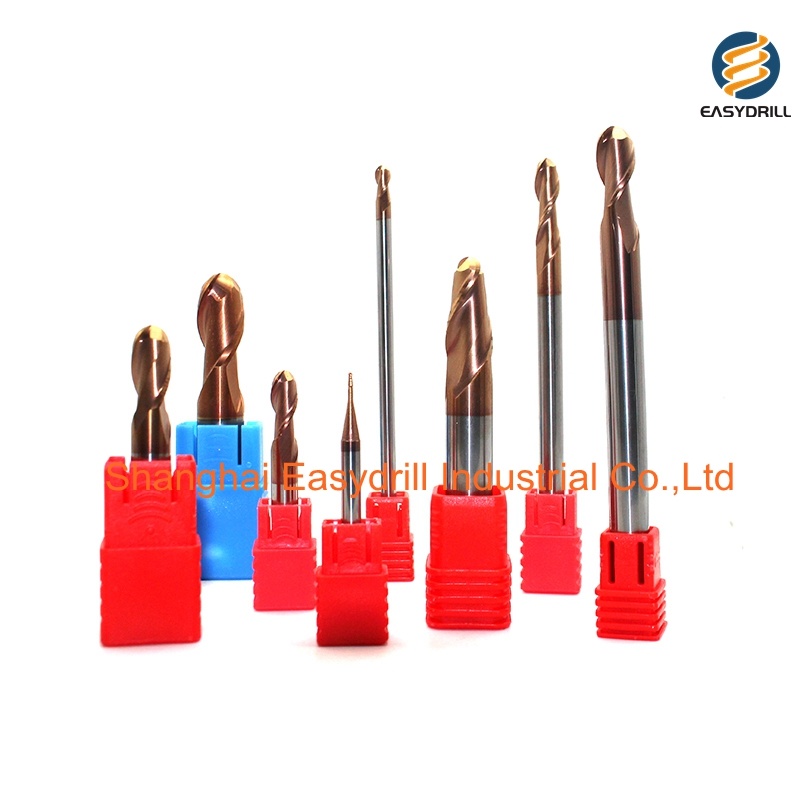 HRC60 End Mill Long Neck Tungsten Carbide Key Milling Cutter