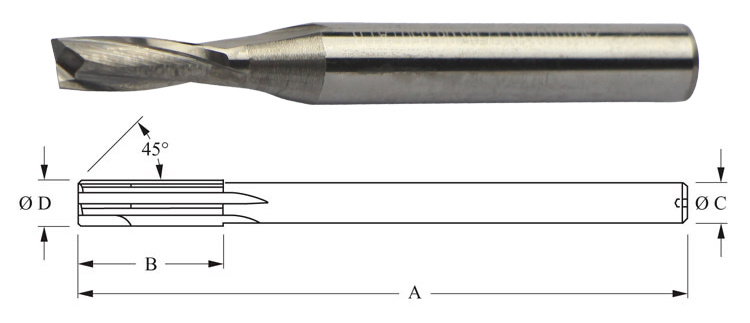 Customized Tungsten Carbide Spiral Flute Reamer (SED-CR-SF1)