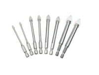 Hex Shank Alloy Tip Glass Drill Bits with Chrome Coated (SED-GDCH)