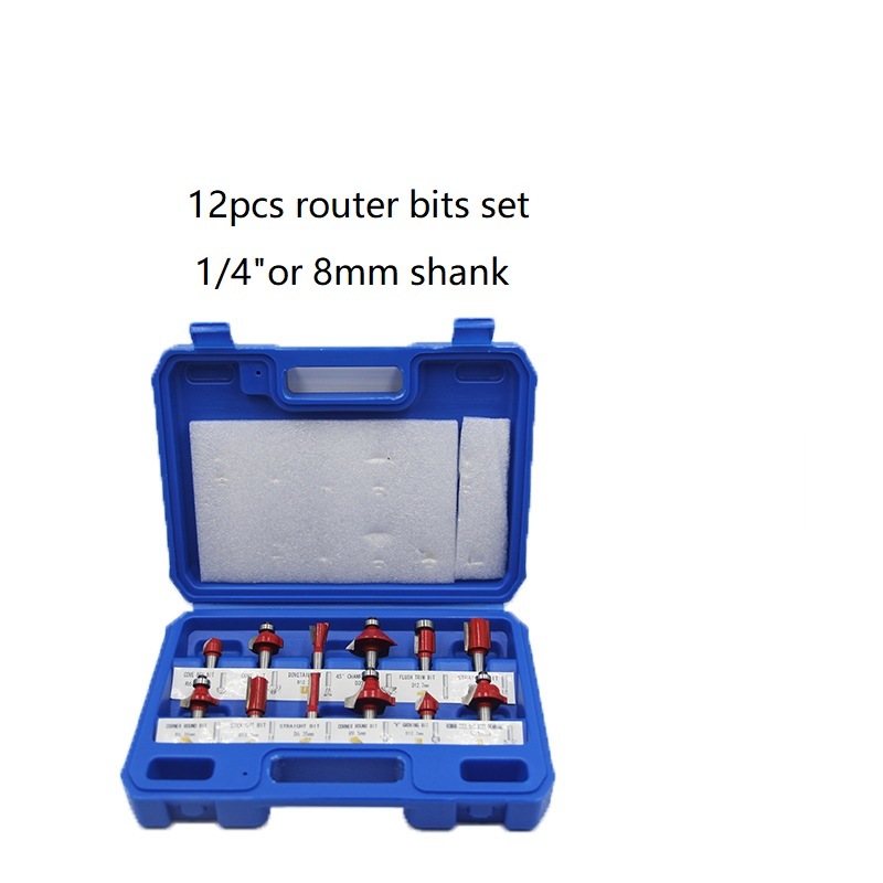 Woodworking Tool 12PCS Wood Milling Cutter, Wood Router Bits Set (SED-RBS12)