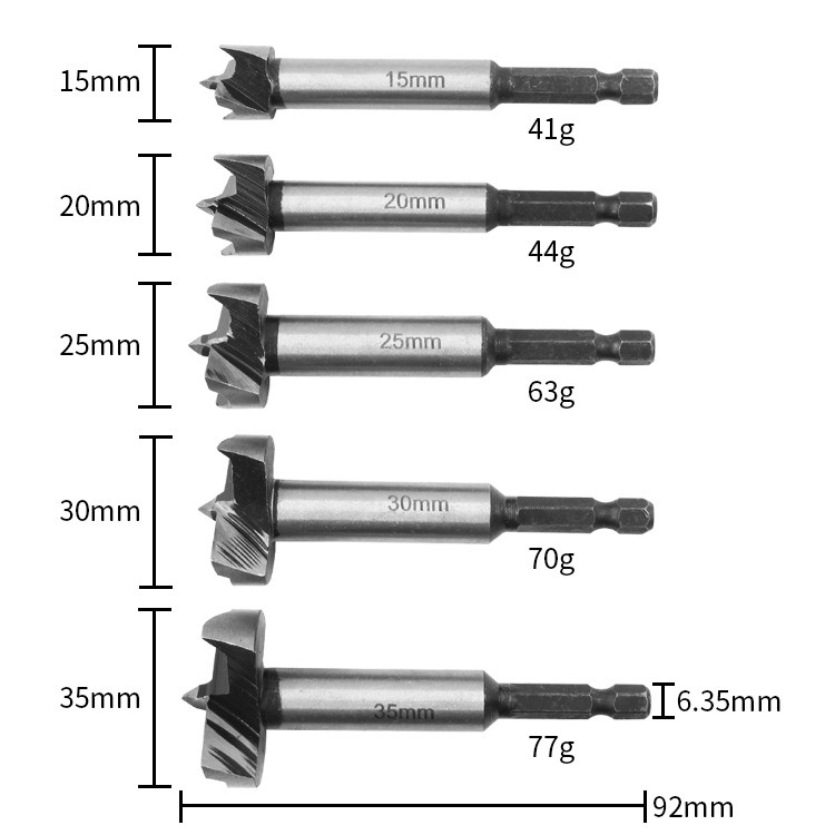 Wood Forstner Drill Bits Hole Saw with Quick Change Shank (SED-FD-QC)